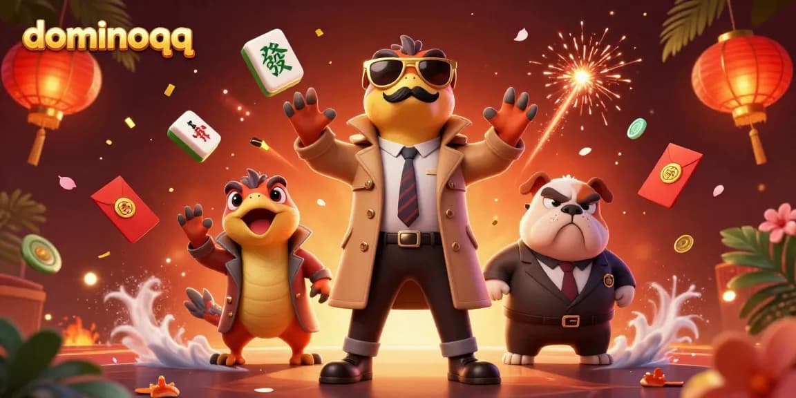Engage in exciting dominoqq gameplay with vibrant visuals and dynamic casino elements.