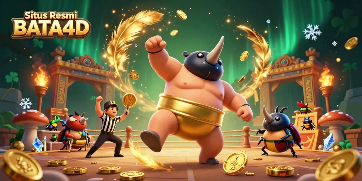 Situs Resmi BATA4D menghadirkan gambar 3D imersif dengan karakter unik dalam arena pertarungan, menampilkan suasana kasino yang menarik.