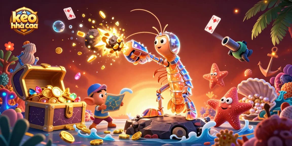 Engage in kèo nhà cái action with a vibrant fantasy scene featuring a galactic samurai mantis shrimp.