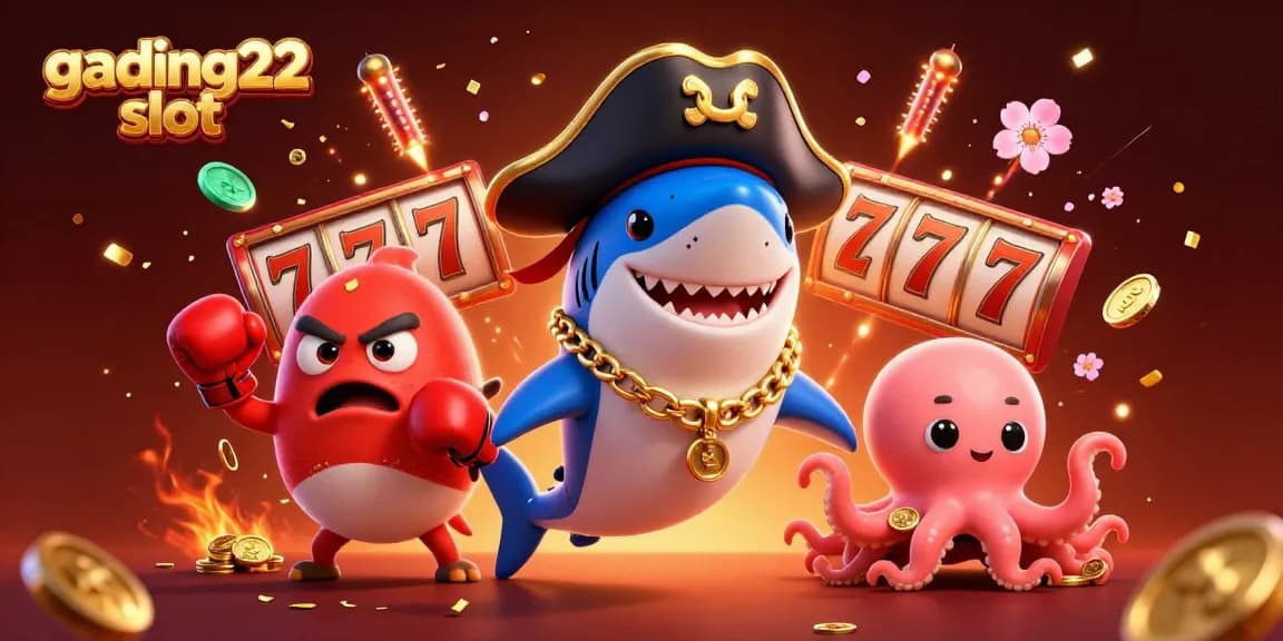 Engage with the vibrant gading22 slot scene featuring dynamic characters, festive decorations, and thrilling elements of gameplay.