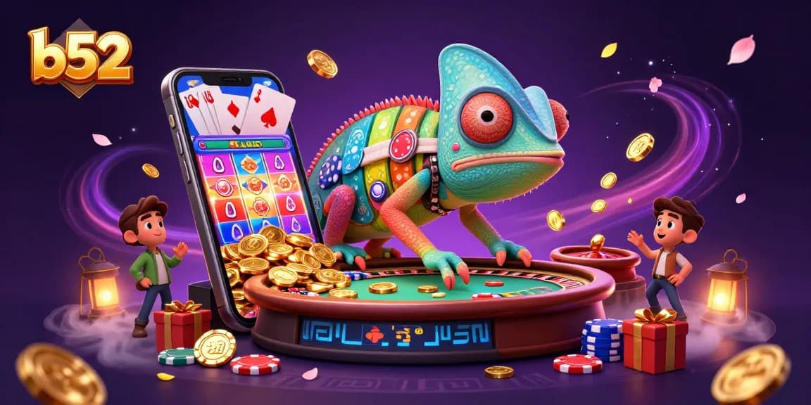 Experience thrilling games at b52, an engaging casino with colorful slots, poker, and roulette.