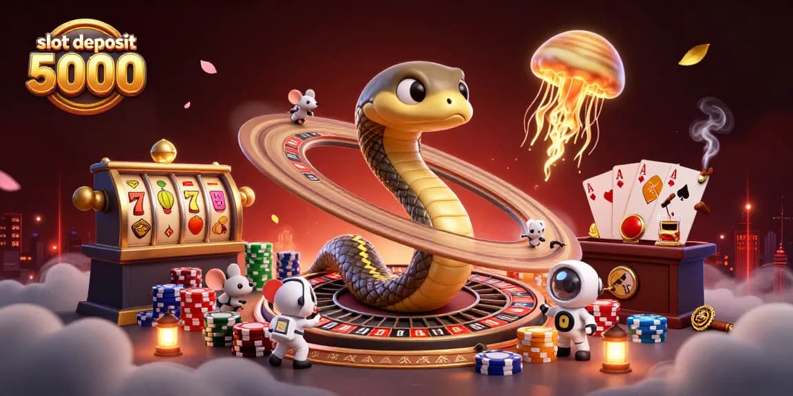 Experience thrilling gameplay with slot deposit 5000, as cosmic elements come alive in this vibrant scene.