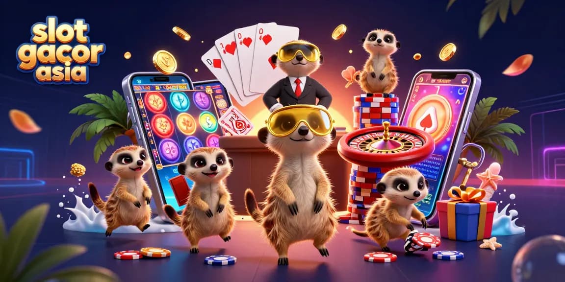 Menangkan slot gacor asia saat merayakan kehadiran kasino dengan meerkat yang penuh warna.