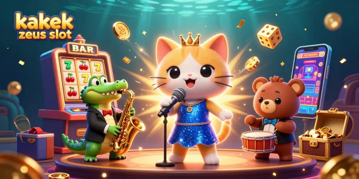 Experience kakek zeus slot excitement with vibrant casino characters and jackpot visuals in this rich illustration.