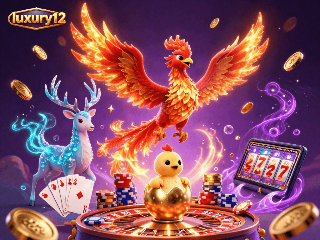 Experience thrilling adventures at luxury12 with vibrant casino characters and dynamic gaming elements.