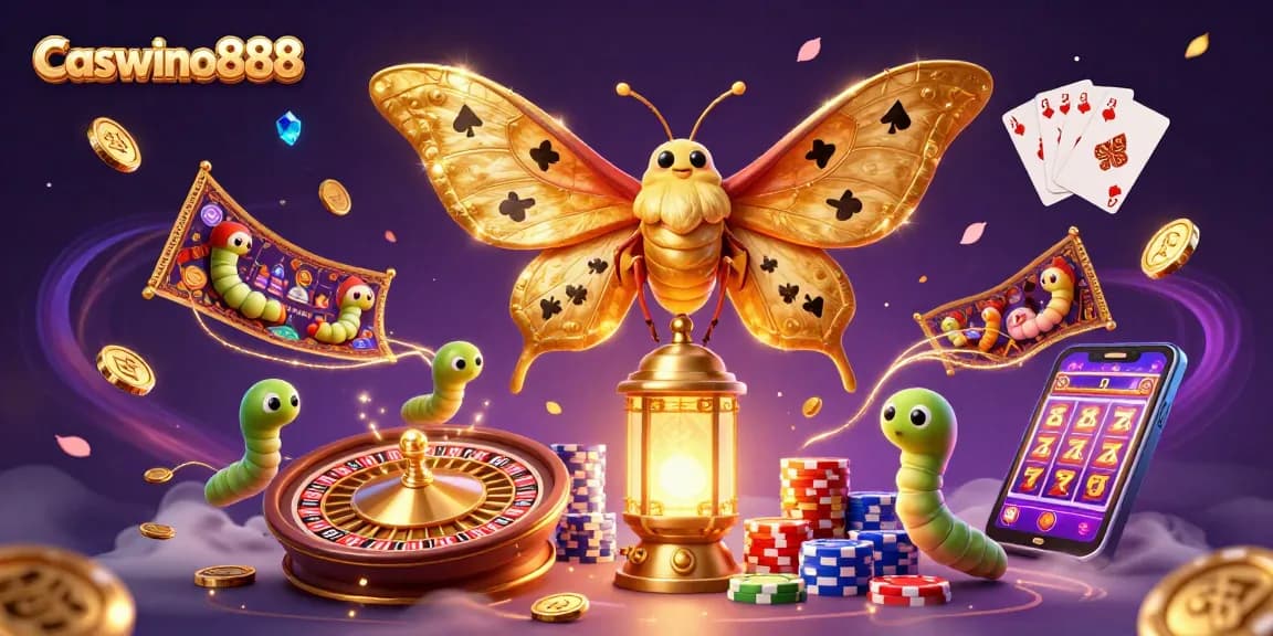 Experience dynamic gaming action with Caswino888's enchanting casino scenes filled with gold coins and vibrant characters.