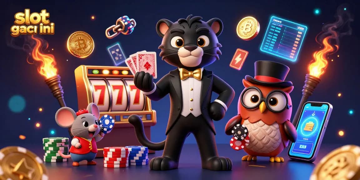 Experience the excitement of slot gacor hari ini with vibrant characters and dynamic casino elements.