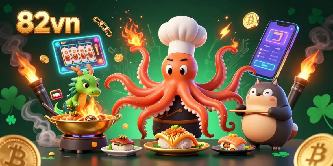 Engage in thrilling gameplay with 82vn, featuring colorful characters in a dynamic casino scene.