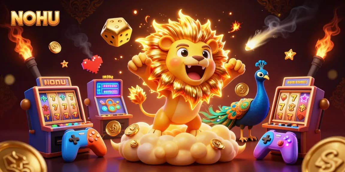 Experience the excitement at NOHU with dynamic slot games and vibrant 3D illustrations.