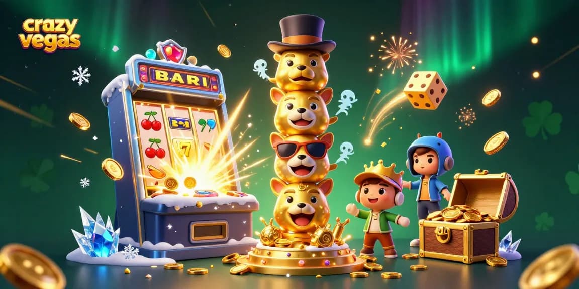 Experience the excitement of crazyvegas with vibrant casino elements and a dynamic jackpot scene.