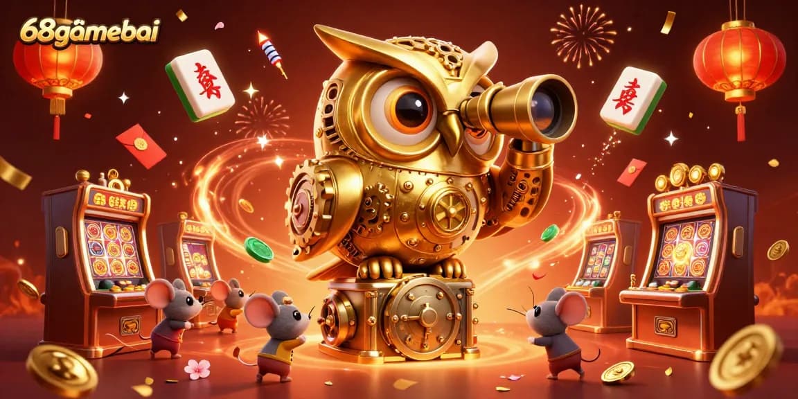 Experience the thrill of winning at 68gamebai with dynamic casino elements and vibrant illustrations.