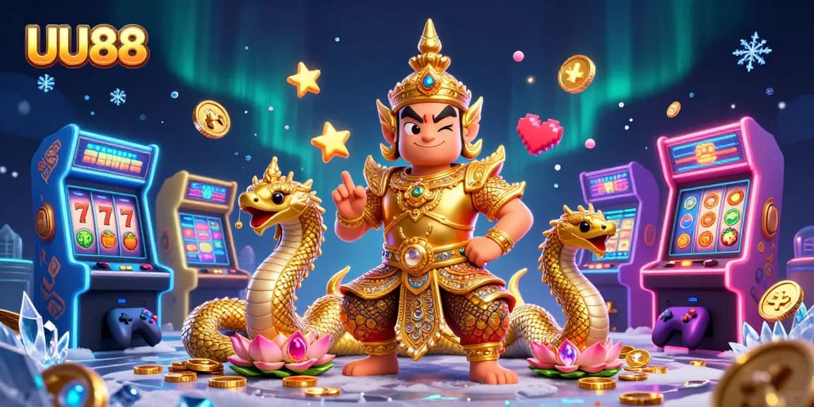 Engage in thrilling the UU88 gaming experience with vibrant characters and dynamic casino elements.
