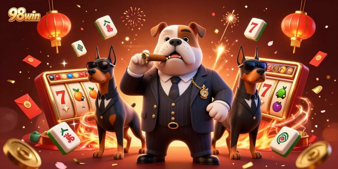 Experience thrilling gameplay with 98win in this vibrant 3D casino scene featuring dynamic slot elements.