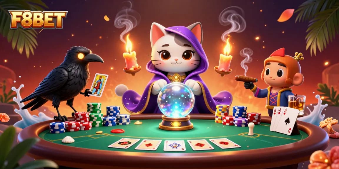 Engage with sensational games at F8BET, featuring vibrant poker scenes and thrilling casino elements.