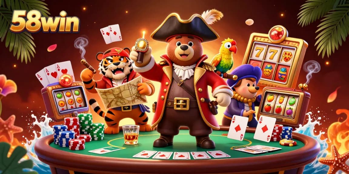 Experience thrilling adventures at 58win with dynamic poker and casino game elements.