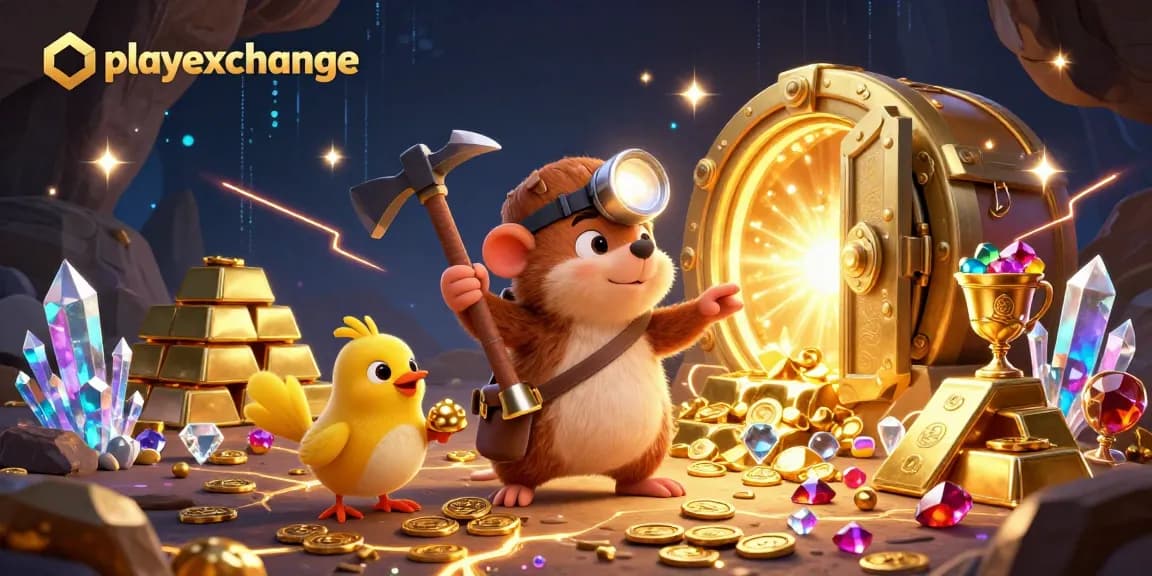 Experience thrilling wins with playexchange as the treasure hunter and canary uncover gems and gold in a glittering cave.