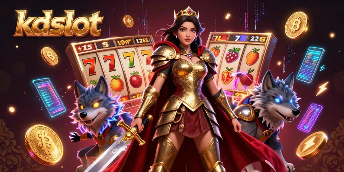 Play exciting slot games with kdslot, featuring vibrant visuals and dynamic casino elements.