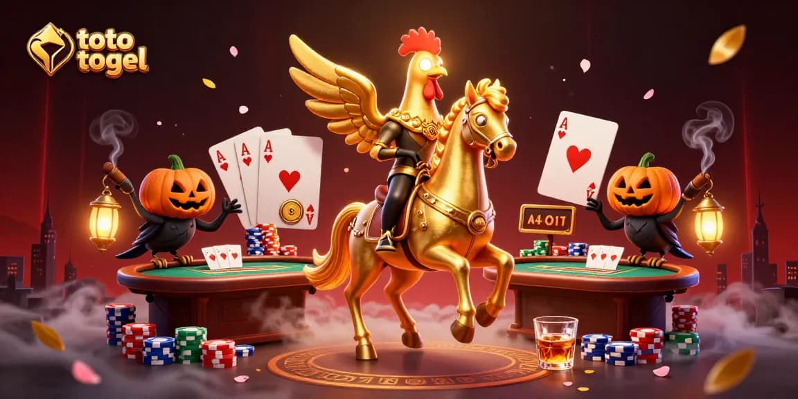 Experience the thrilling world of toto togel with engaging casino imagery featuring unique characters.