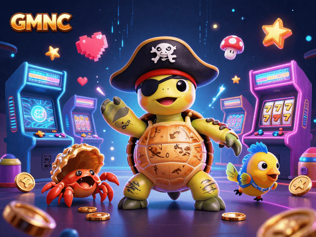 Experience GMNC's vibrant 3D casino adventure with dynamic characters and jackpot themes.