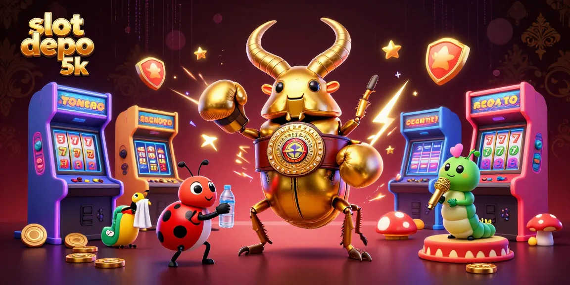Experience thrilling gameplay with slot depo 5k, surrounded by vibrant casino-style elements.