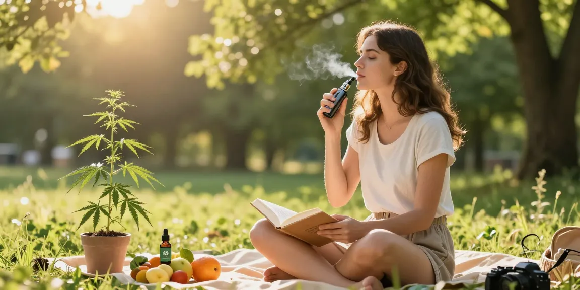 Is vaping legal in Cyprus? Organic hemp extract and vape device used in a natural wellness setting.