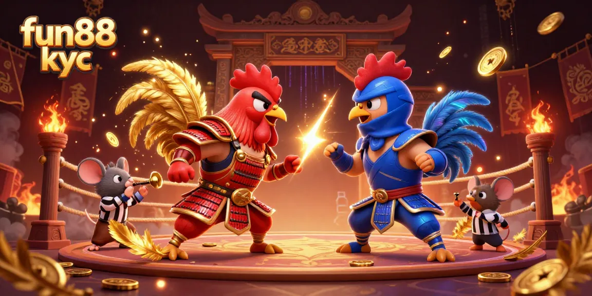 Chơi cá cược thú vị với fun88 kyc qua cuộc chiến gà giữa samurai và ninja.