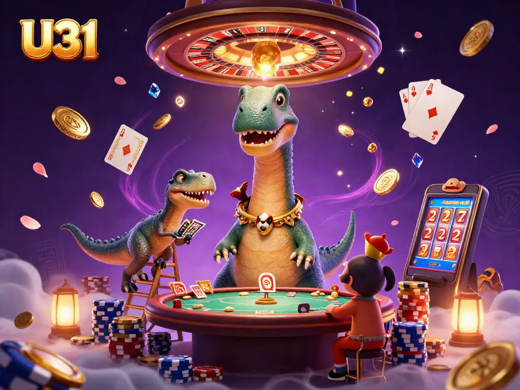 Experience U31's vibrant casino scene with a dazzling display of games, cards, and entertainment.