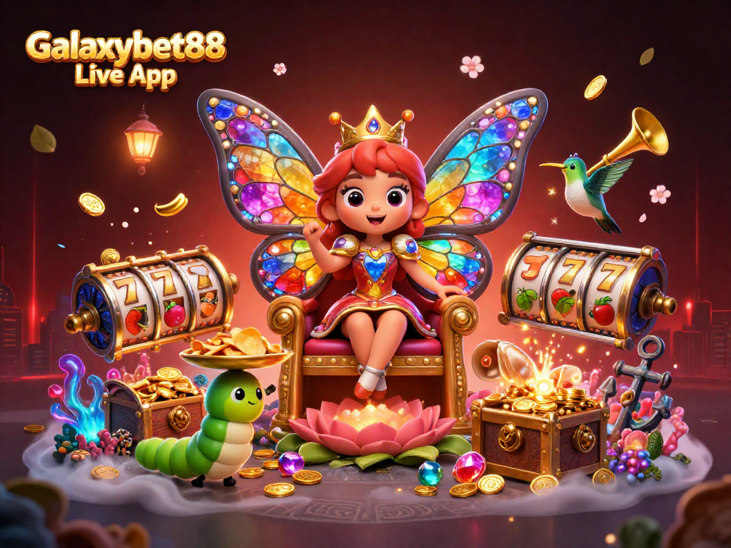 Experience fun with Galaxybet88 Live App, where 3D characters celebrate thrilling casino wins.