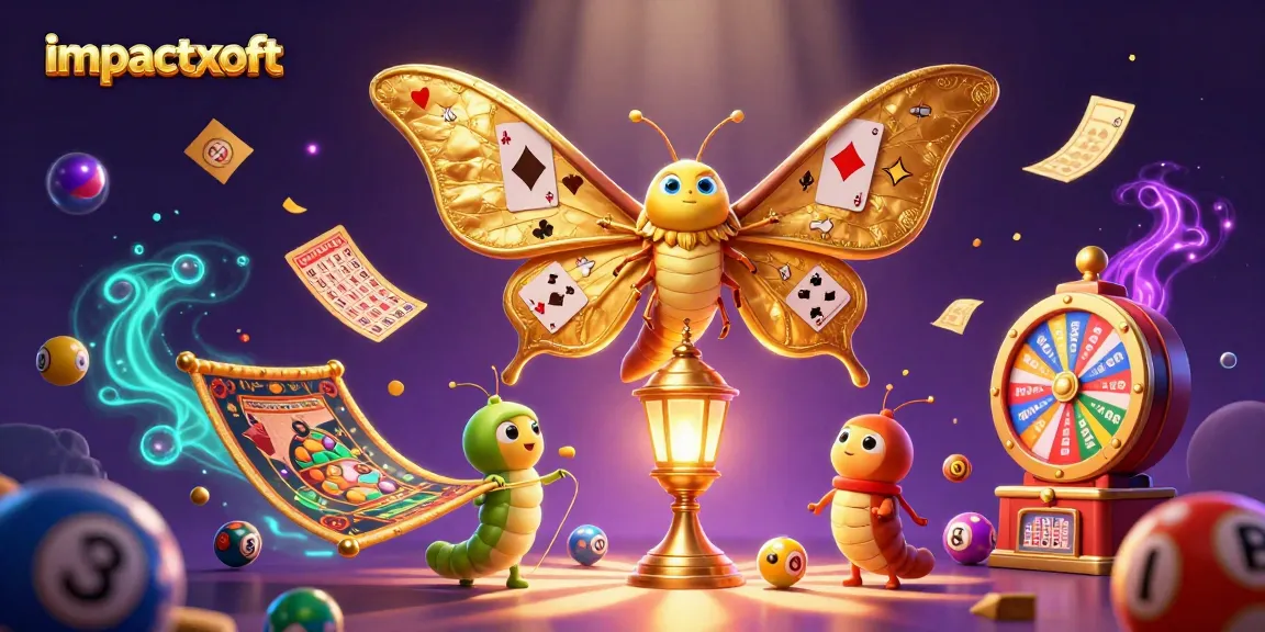 Engage with impactxoft as the colorful lottery balls and the golden lantern create a vibrant casino scene.