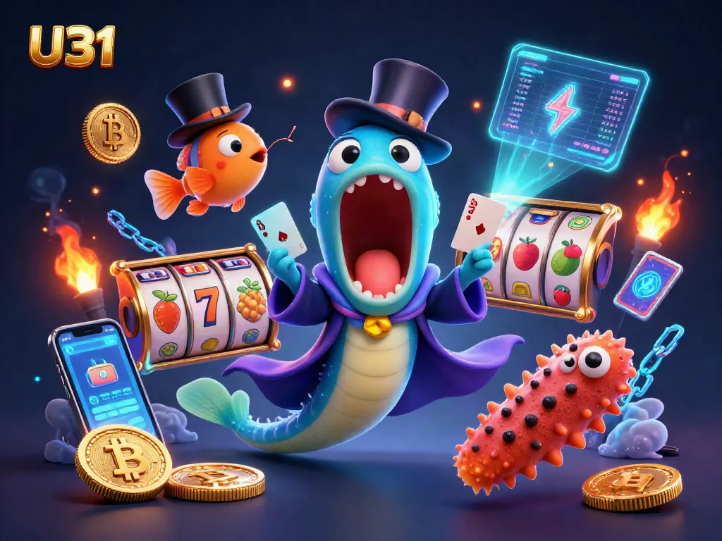 Experience thrilling U31 slots with a magical underwater scene of casino characters and vibrant elements.