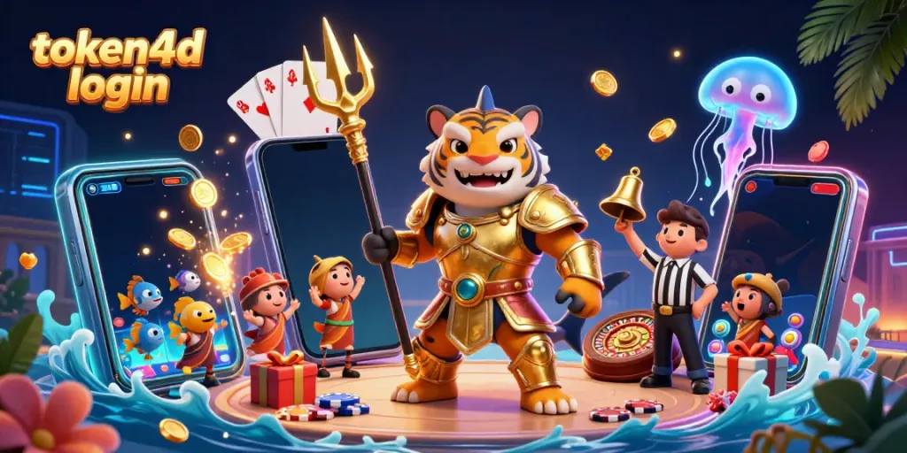 Seperangkat ikan ceria berkumpul di sekitar token4d login di arena slot yang mendebarkan