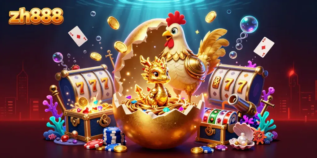 Experience thrilling gameplay with the zh888 golden dragon surrounded by vibrant casino elements for ultimate fun.