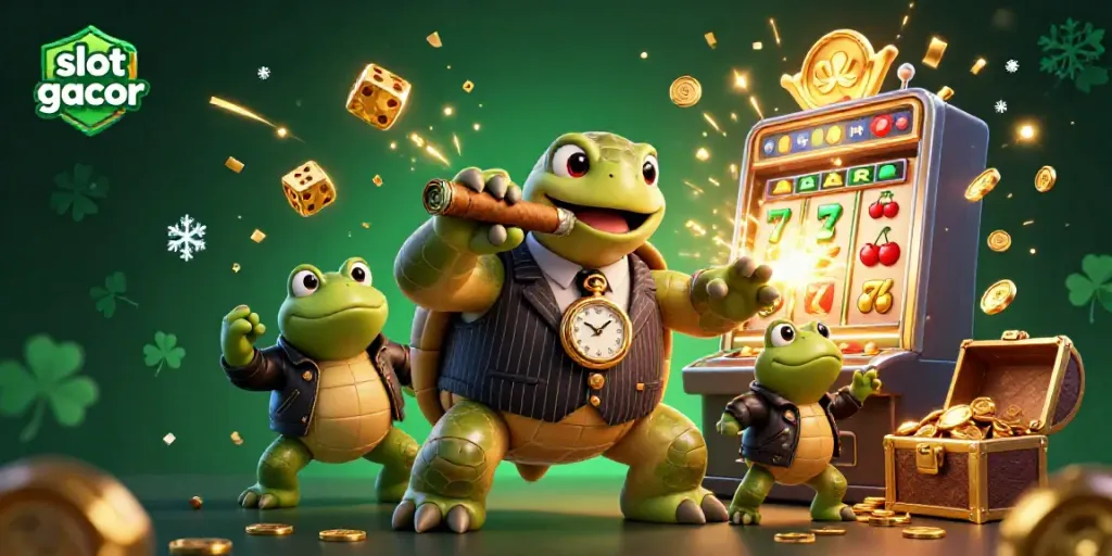 Experience exciting slot gacor gameplay with vibrant characters and jackpots in this dynamic scene.