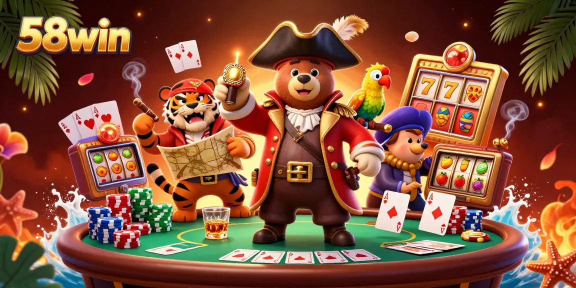 Experience thrilling adventures at 58win with dynamic poker and casino game elements.