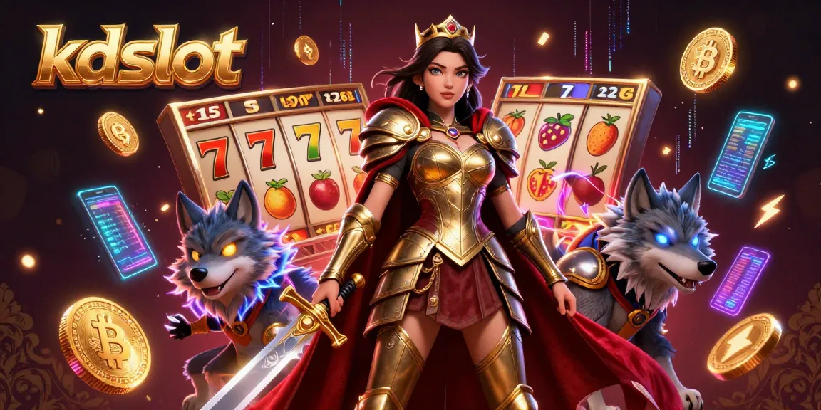 Play exciting slot games with kdslot, featuring vibrant visuals and dynamic casino elements.