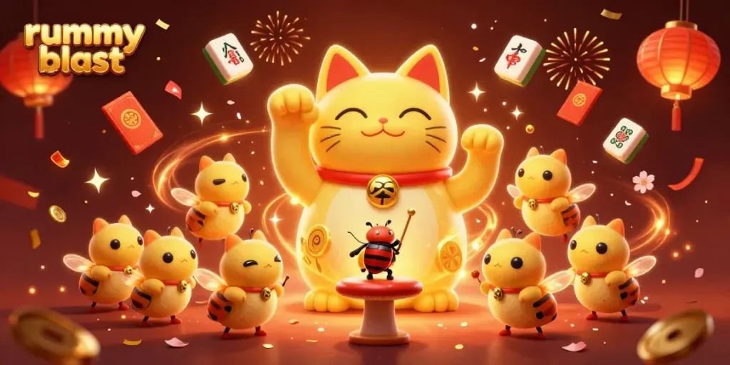 Experience thrilling gameplay with rummy blast's inviting visual elements and vibrant 3D characters.
