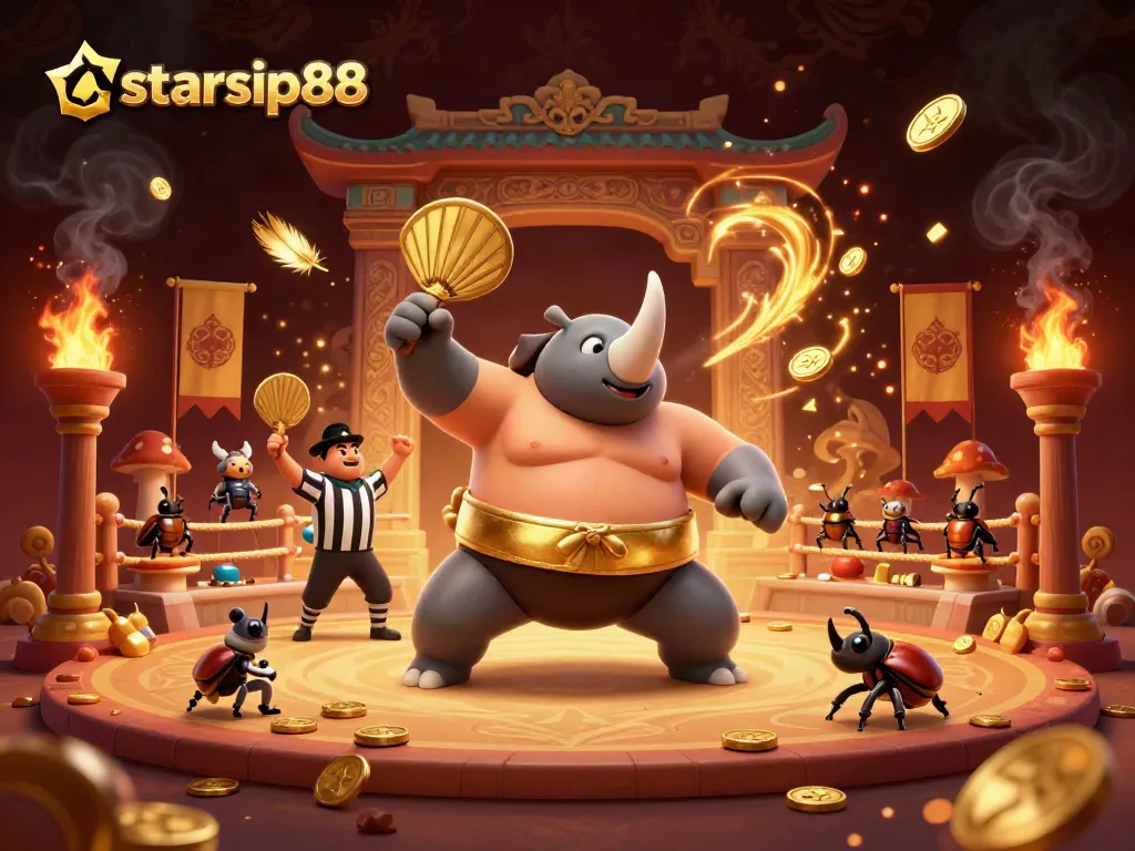 Experience the excitement of starsip88 with a vibrant scene showcasing dynamic casino elements and characters.