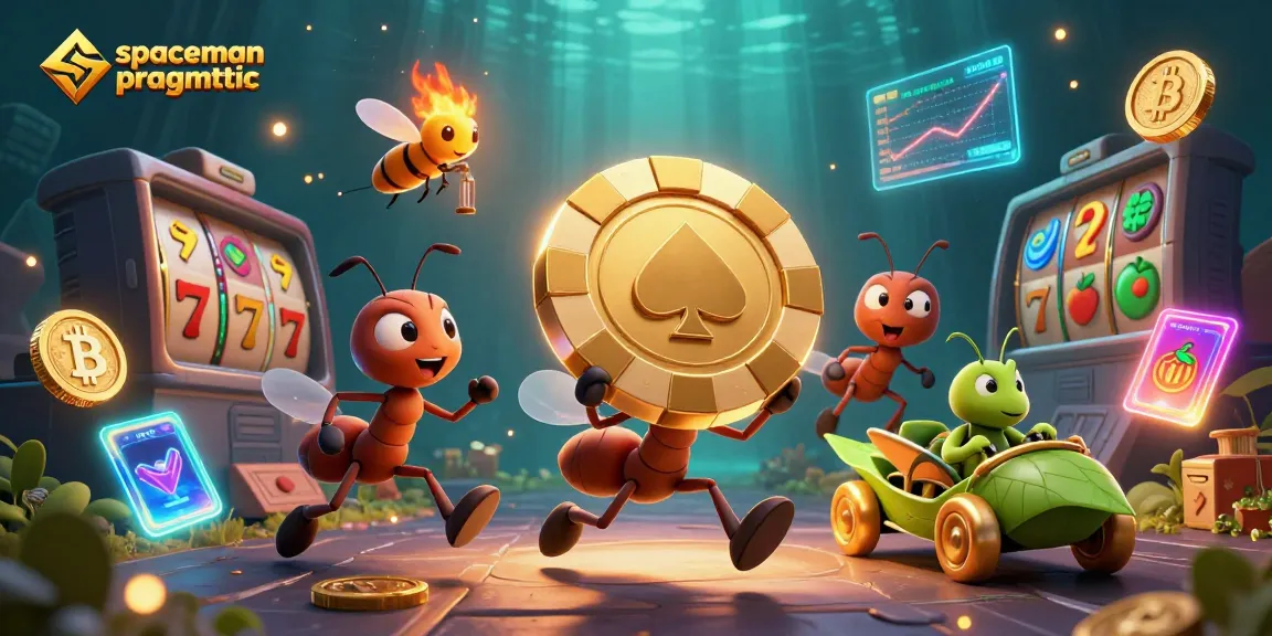 Spin and win with Spaceman Pragmatic, a thrilling 3D casino heist scene featuring vibrant gambling elements.