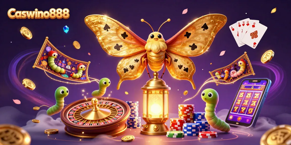 Experience dynamic gaming action with Caswino888's enchanting casino scenes filled with gold coins and vibrant characters.