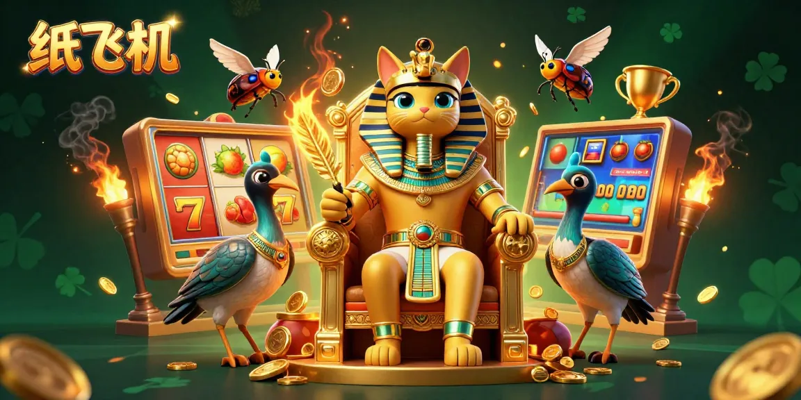 Engage in thrilling 纸飞机 slot games with vibrant Egyptian themes and dynamic gold elements.